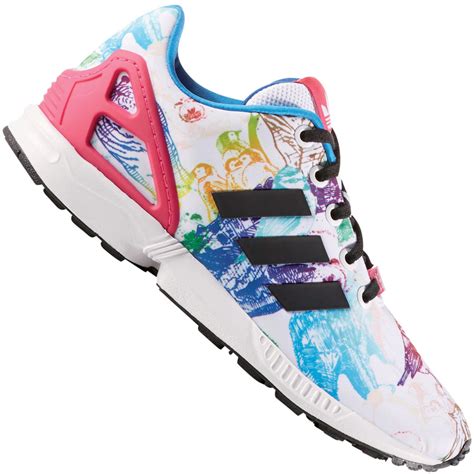 adidas zx flux white multicolor